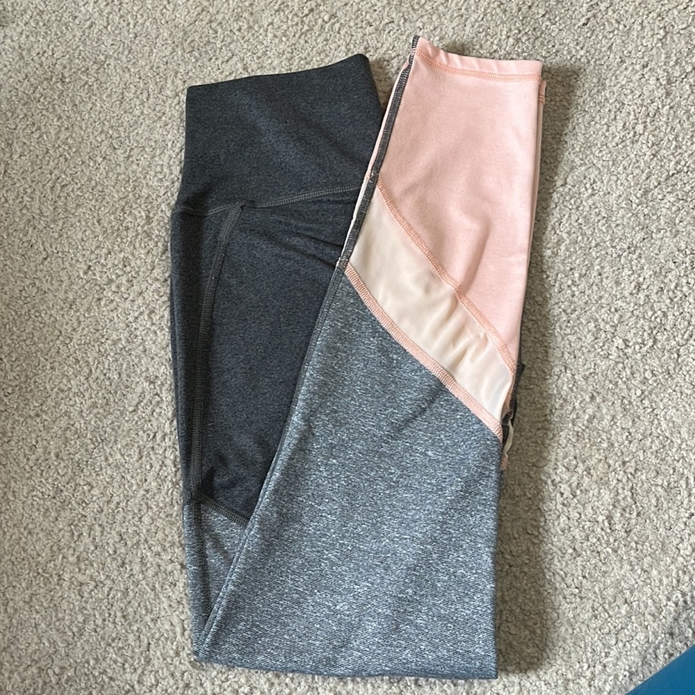 Aerie leggings tricolor with mesh details